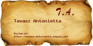 Tavasz Antonietta névjegykártya